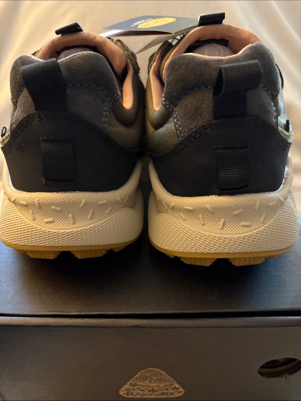 NWT Flower Mountain IWANO 2 UNI Suede and technical fabric sneakers - Military - Picture 12 of 16